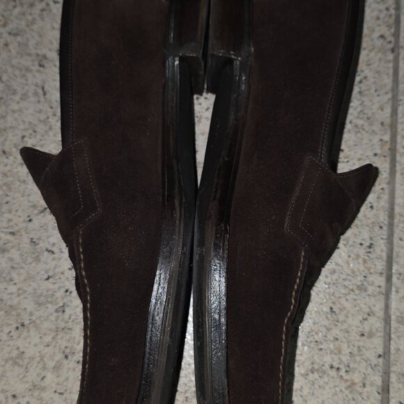 Made in UK Edward Green Men's dark brown suede unlined loafer(Size UK10.5) - Picture 9 of 9